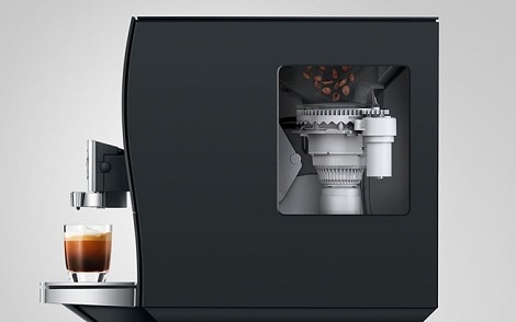 Automaticky nastavitelná hrubost mletí a mlýnek kávovar Z10 Dark Inox